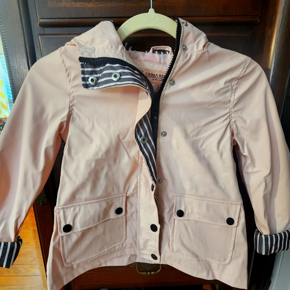Girls pink rain jacket